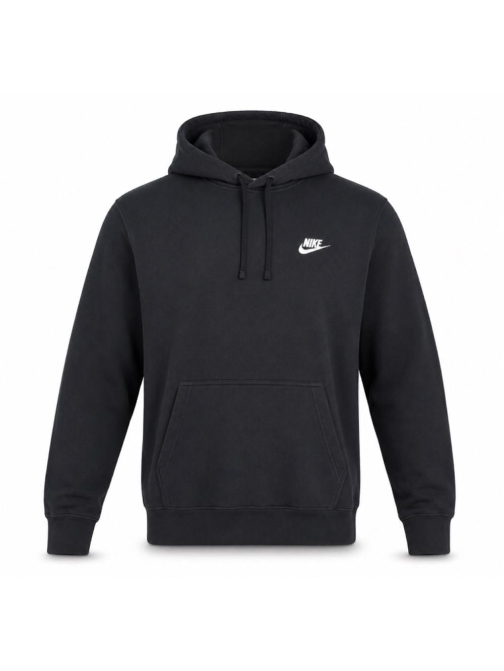 Nike Mens Sportswear Club Fleece Pullover Hoodie Black XL Swoosh Sweatshirt